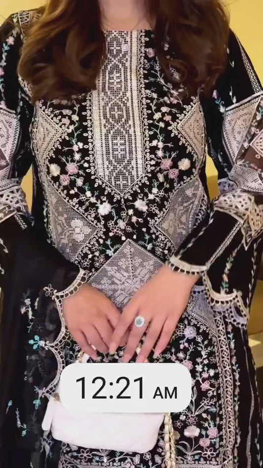 Black n White Cotton Crosstitch